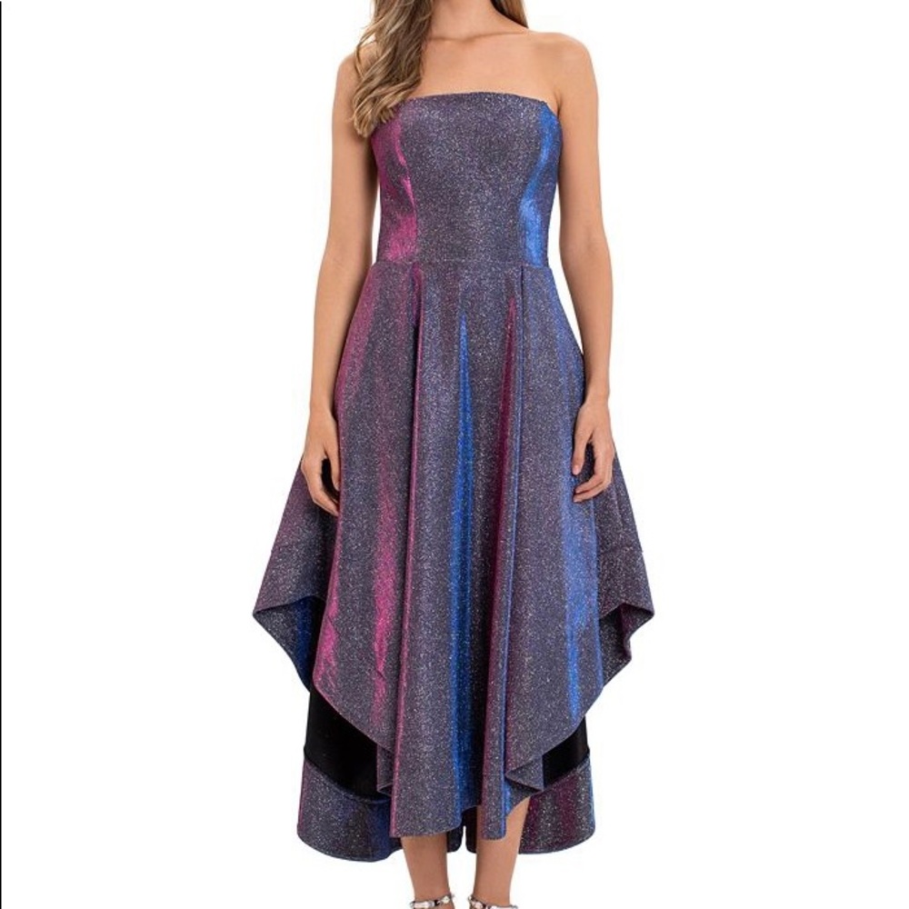 Betsy&Adam Purple Cocktail Dress